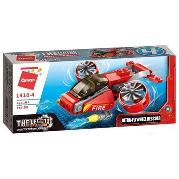 Конструктор Qman 1410-1-8 Пожежна техніка, 79 дет Ultra-Flywheel Rescuer 24106s31390 фото