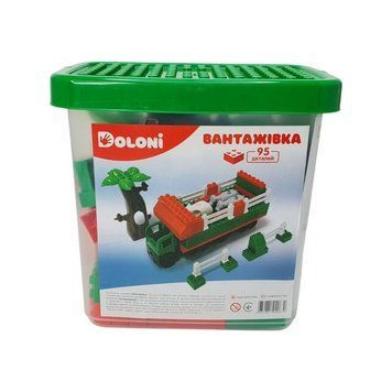 Конструктор "Вантажівка" 013888/10 в пластиковому боксі, 95 деталей 59718 фото