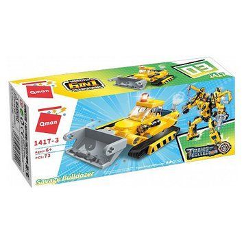 Дитячий Конструктор Qman 1417-1-6 будтехніка, 79 дет Savage Bulldozer 24111s31422 фото