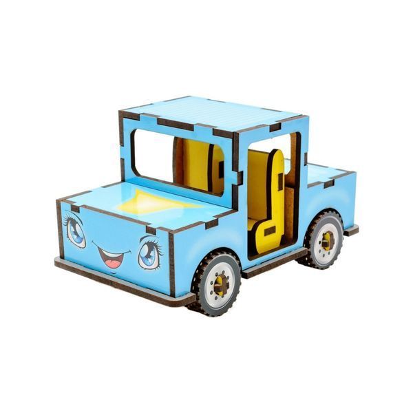 Дитячий дерев'яний 3D конструктор "Машинка" Puz-00930, 43 деталі 48305 фото